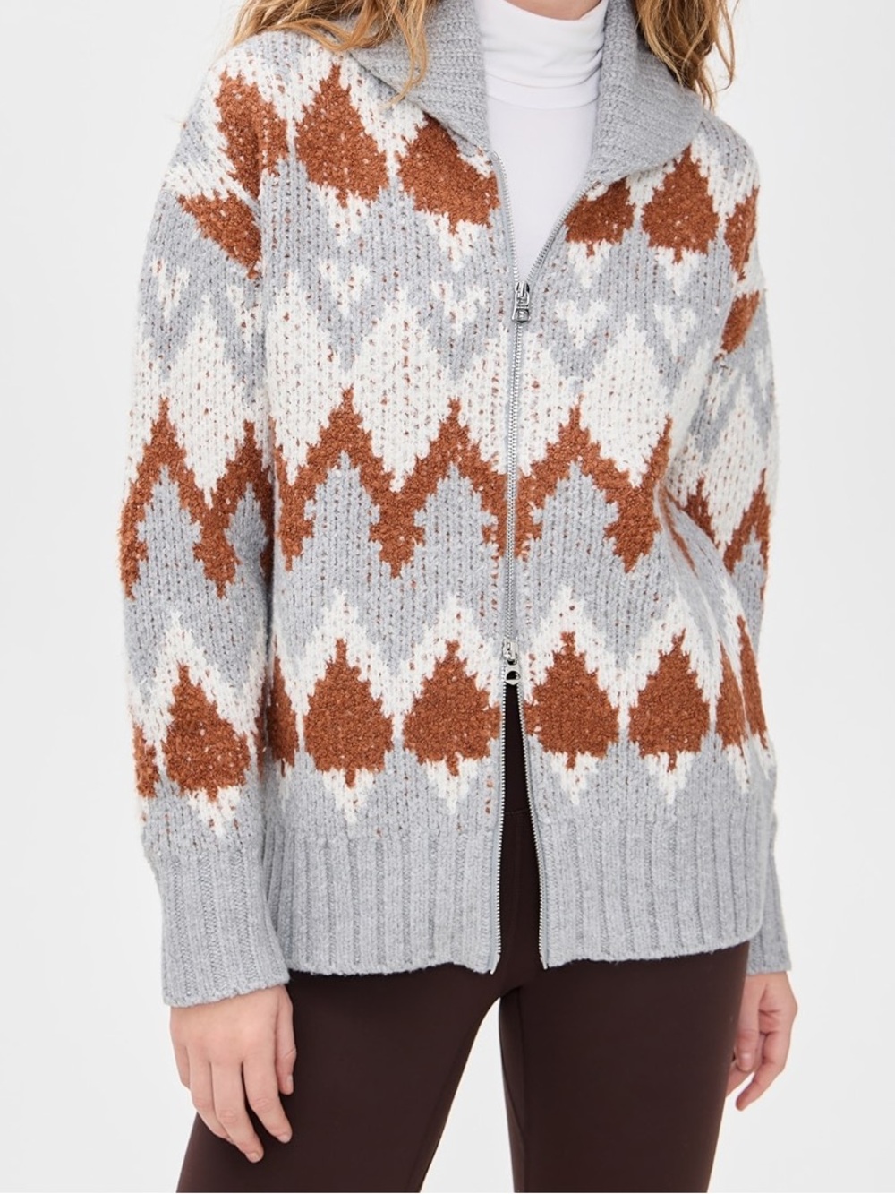NEW Varley Brockley Jacquard Knit Jacket
